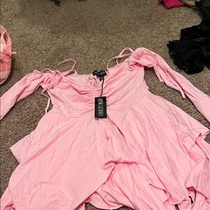 Dolls Kill Pink Midi Dress